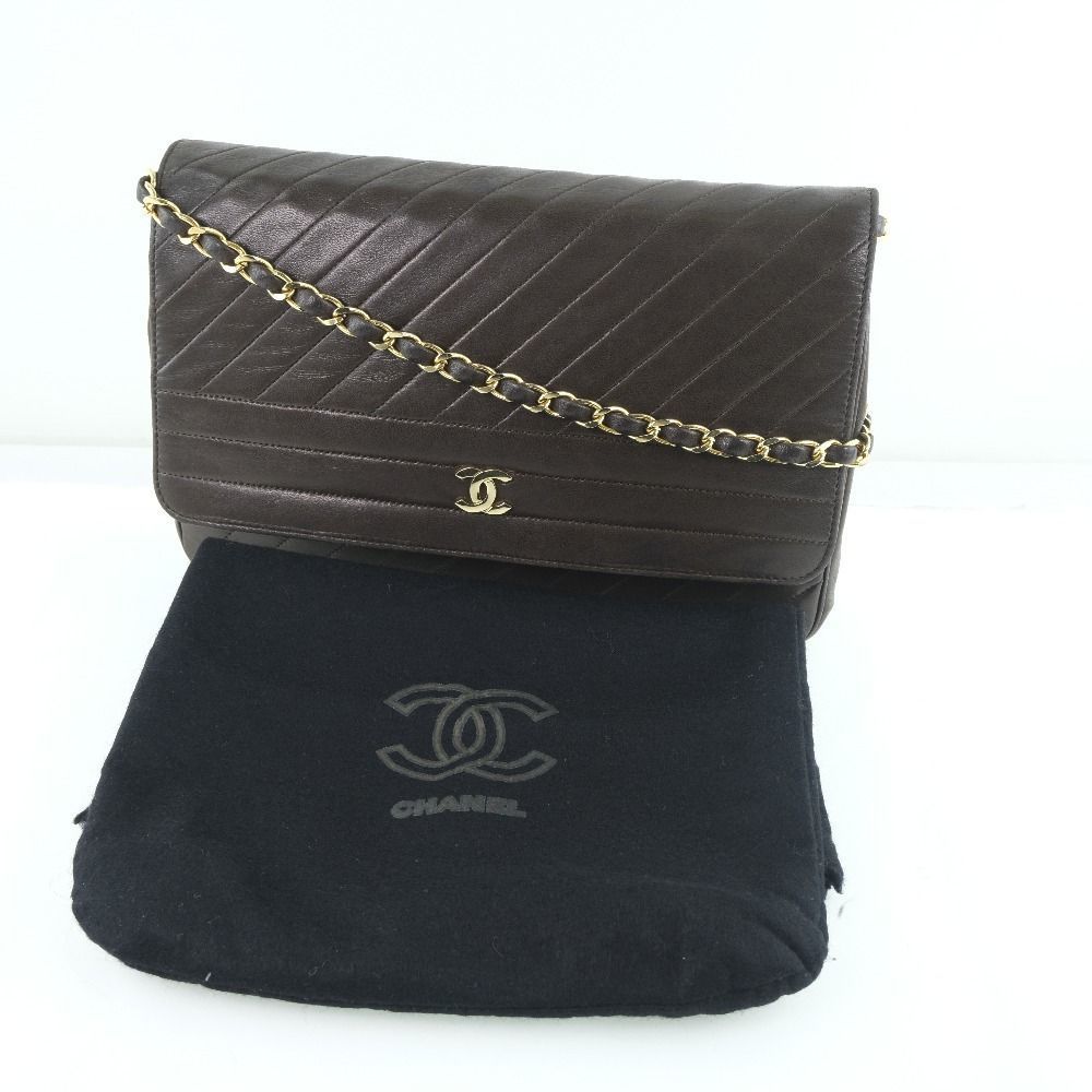 Chanel Chain Shoulder Bag Lambskin Black Gold Metal Fittings Black - Picture 11 of 11